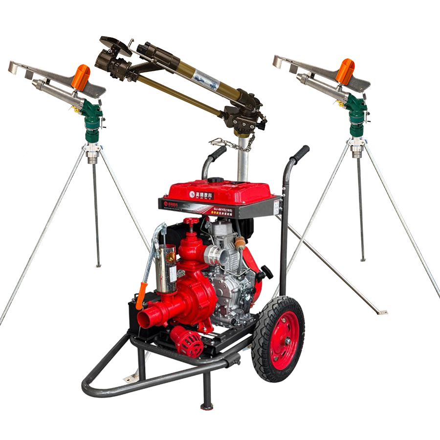 万州一体式灌溉机组 全套喷枪水带配齐 抗旱浇地神器